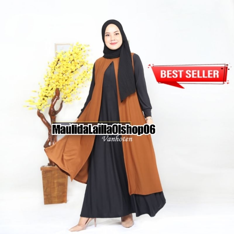 LONG CARDI WANITA TANPA LENGAN/PREMIUM LONG OUTER KUTUNG/OUTER WANITA (JUMBO LD 120-145) PREMIUM JUM