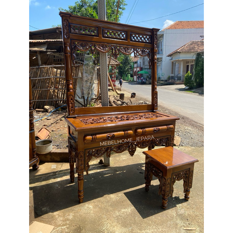 meja rias altar kayu jati/meja rias ukir jati/meja ukir jati,set altar kayu jati termurah,meja rias 