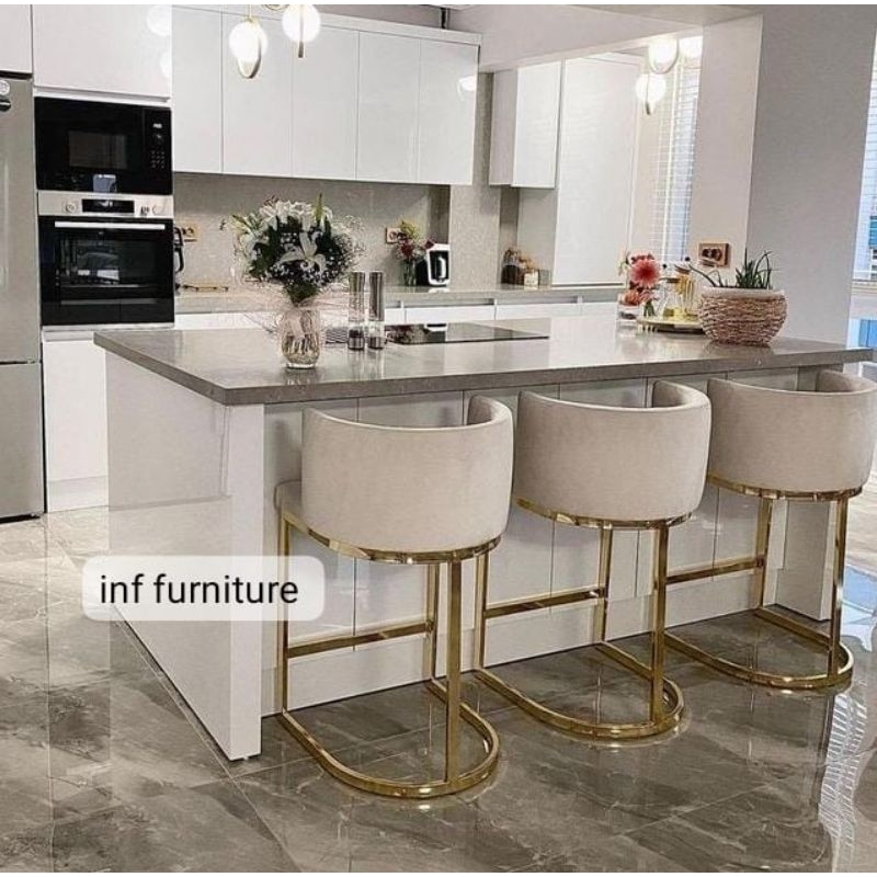 kursi bar stainless kursi bar modern mewah kaki stainless