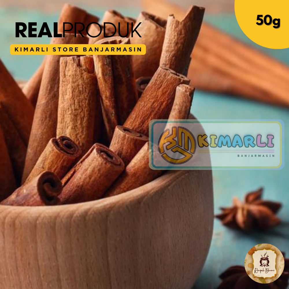 

50g || Kayu Manis Batang / Cinnamon / Rempah / JSR 100% PREMIUM QUALITY 50 gram By. kimarli.store