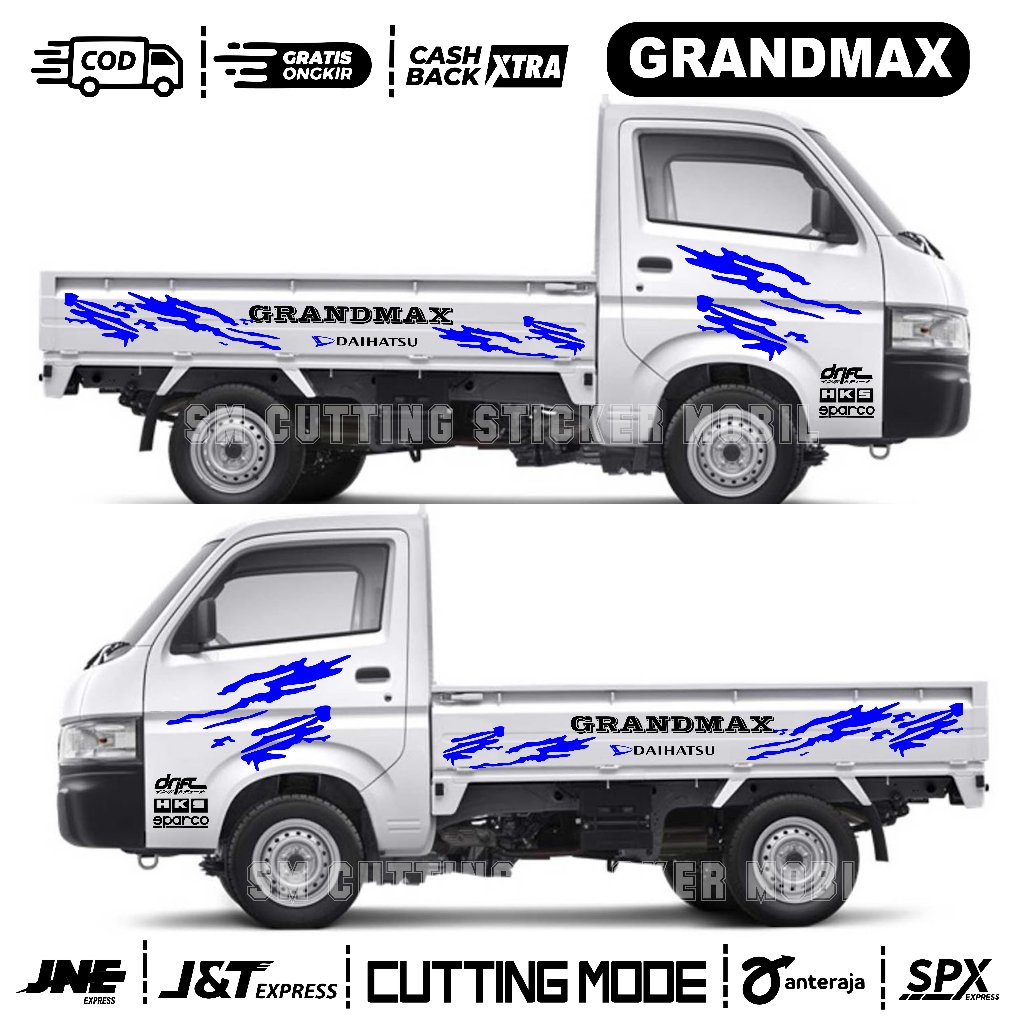 Stiker Cutting Mobil Pickup Grandmax Stiker Striping List Grandmax Stiker Variasi Bodi Samping Picku
