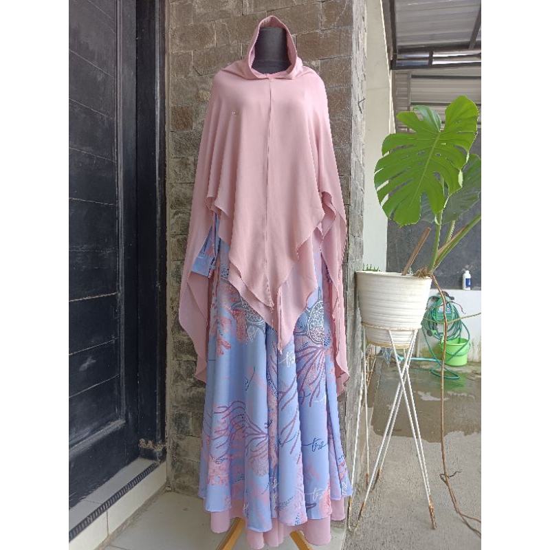 Derawan Dress Set Khimar brand TRZ Preloved