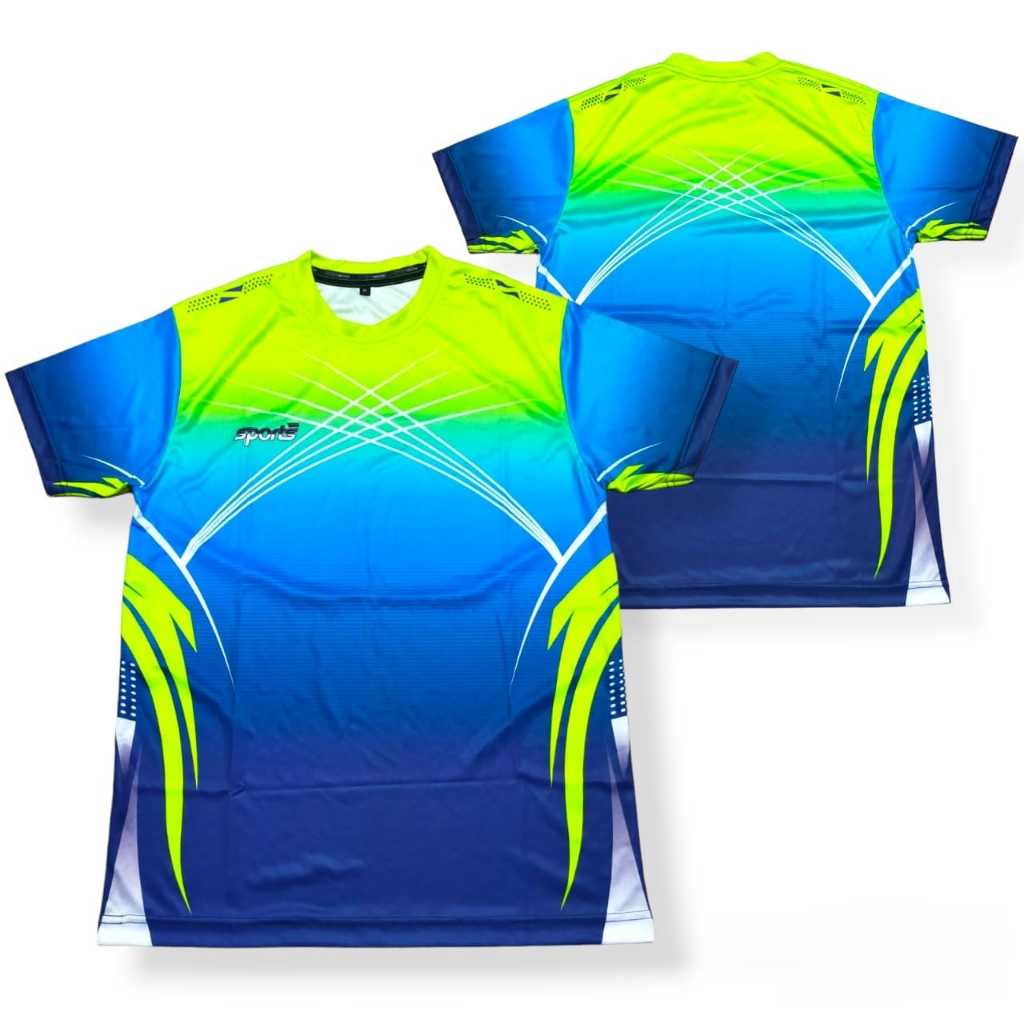 Baju Jersey Olahraga Volly Volley Badminton Motif Fullprinting Jersey Voli Pria Fullprint