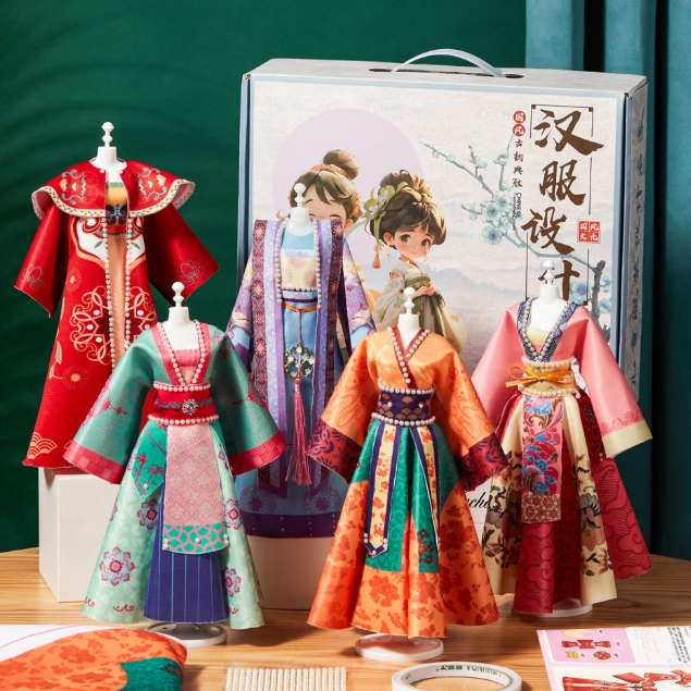 DIY Pakaian Mainan Chinese Imlek Buatan Tangan Anak-anak Mainan Anak Perempuan Fashion design