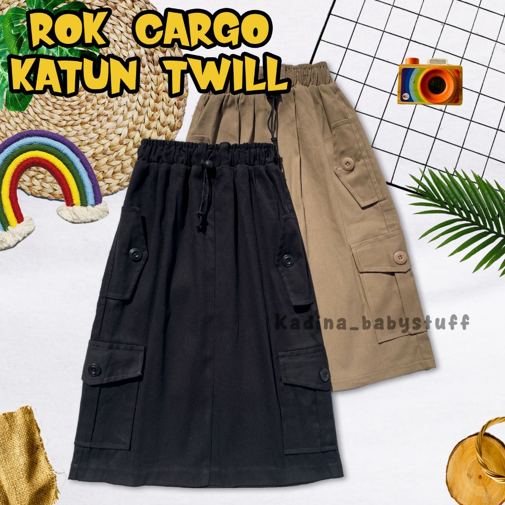 ROK CARGO KATUN ANAK PEREMPUAN / ROK CARGO ANAK PEREPUAN / ROK CARGO ANAK TERBARU