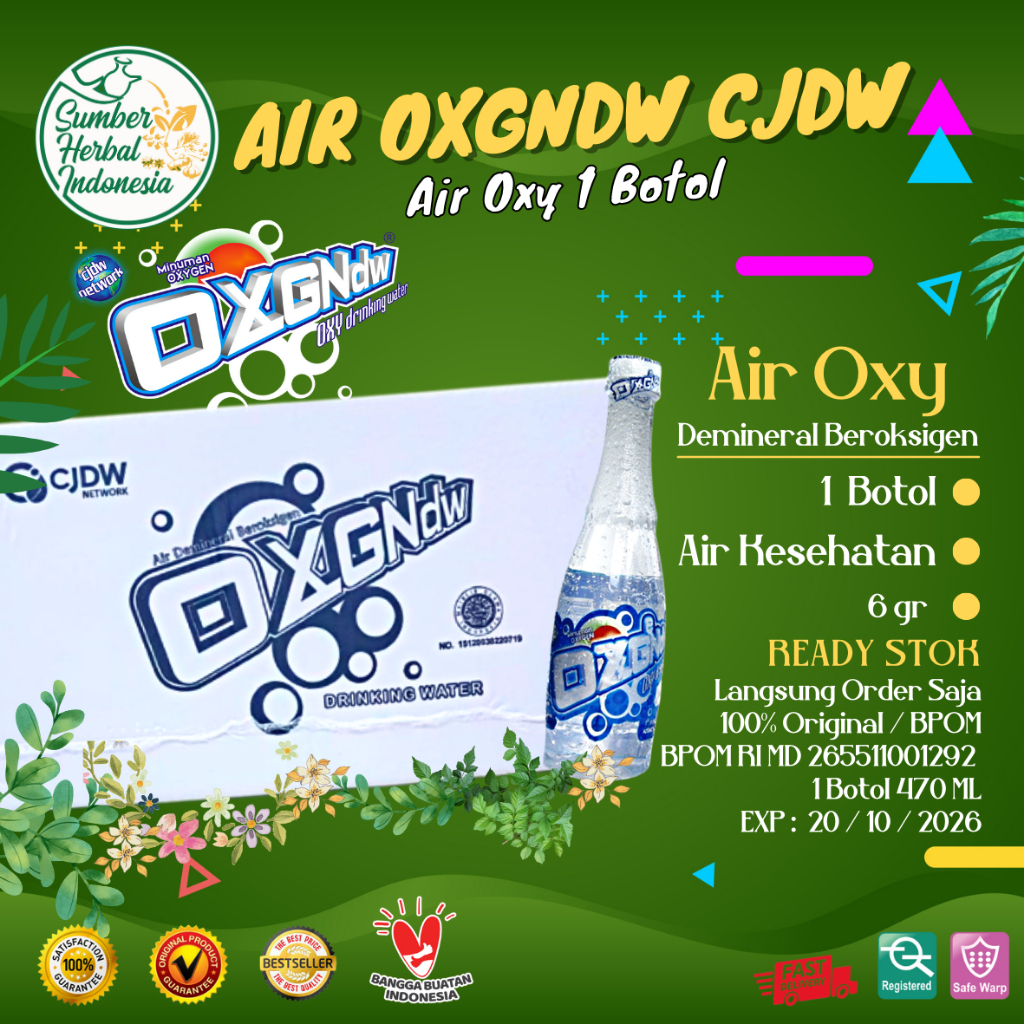 

AIR OXY CJDW DRINKING WATER ORIGINAL 100% Harga Per Botol