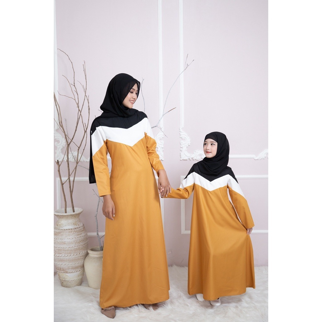 Two Mix - Raya Collection - Gamis Anak dan Dewasa Lebaran - Baju Muslim Anak dan Ibu Couple 221901-2