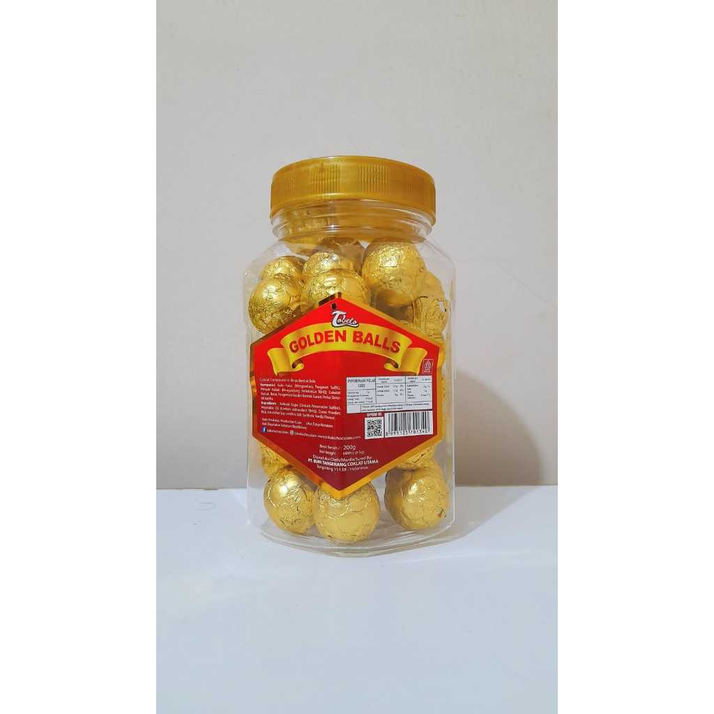 

Golden ball 'coklat compound bentuk bola isi 40pcs