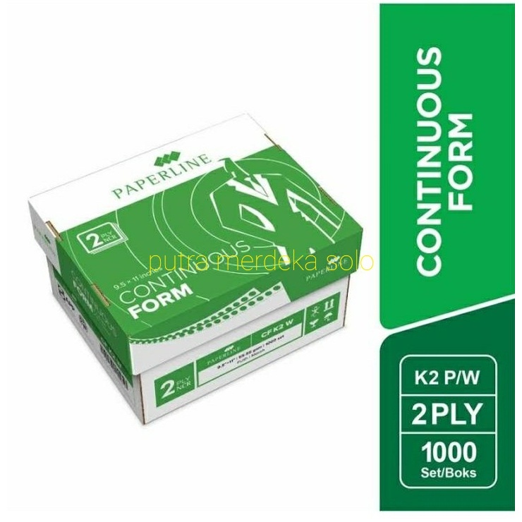 

Continuous Form K2 Paperline 2 Ply Warna Utuh 9 1/2 x 11 in (K2 W)