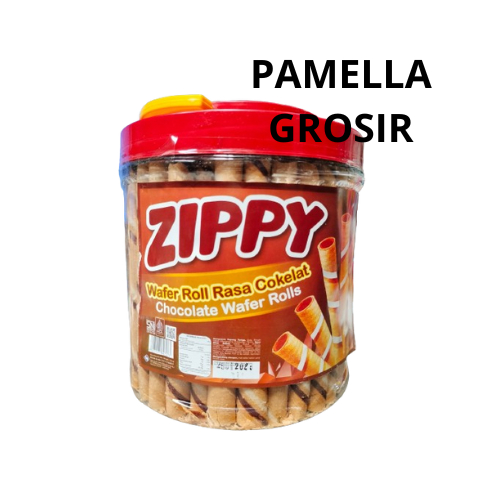 WAFER ROLL TOPLES ZIPPY CHOCOLATE SNACK LEBARAN JAJAN LEBARAN 330gr