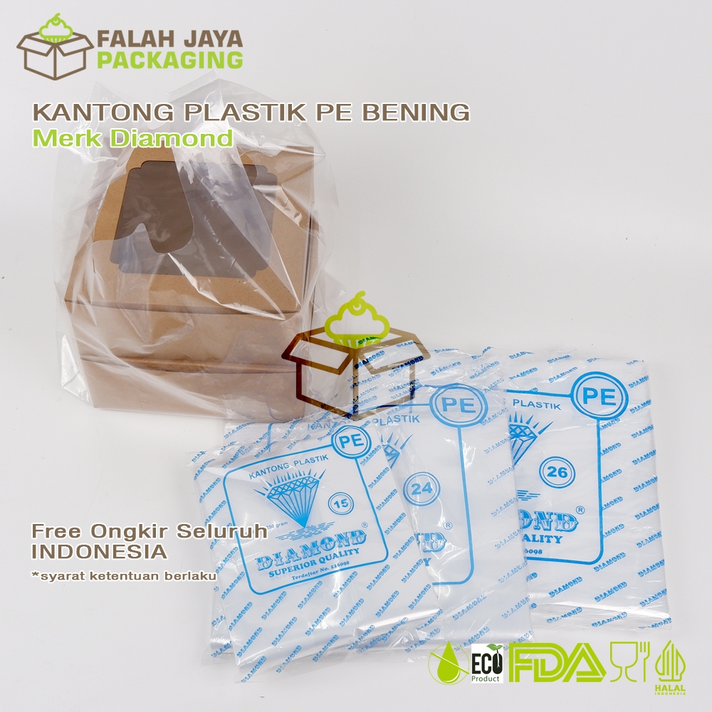 KANTONG PLASTIK PE JUICE DIAMOND / KRESEK PE BENING