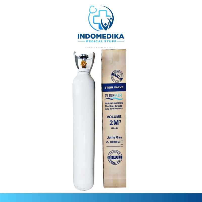 Tabung oksigen 2m3 + isi / Tabung oksigen 2 meter kubik / Tabung Oxygen