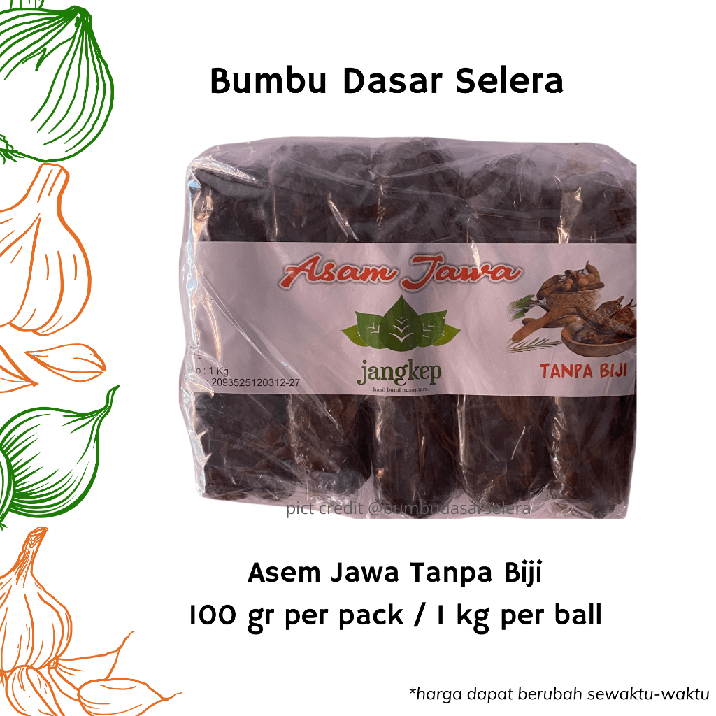

Asam Jawa Tanpa Biji 100 gram / 1 kg