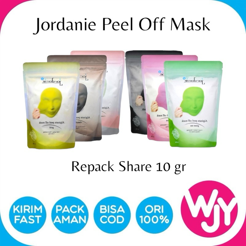 JORDANIE PEEL OFF MASK MASKER WAJAH PEEL OFF MASKER KLINIK RUBBER BPOM HALAL 100% 10 GR