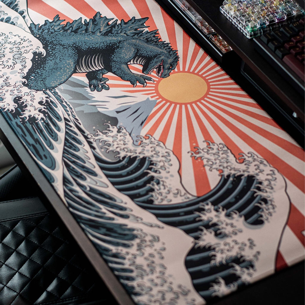 MousePad Kaiju Japanase Deskmat Jepang Mouse Pad Japan Waterproof XXL 400x900x4mm By Galatix