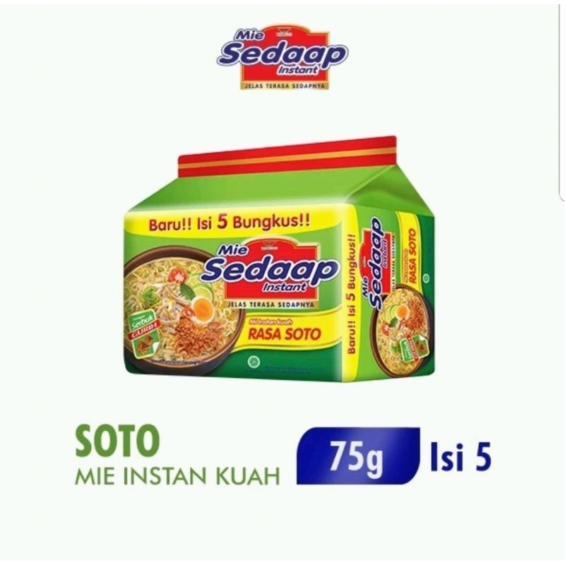 

Mie Sedaap Kuah Soto Isi 5 / Mie Instan Sedap