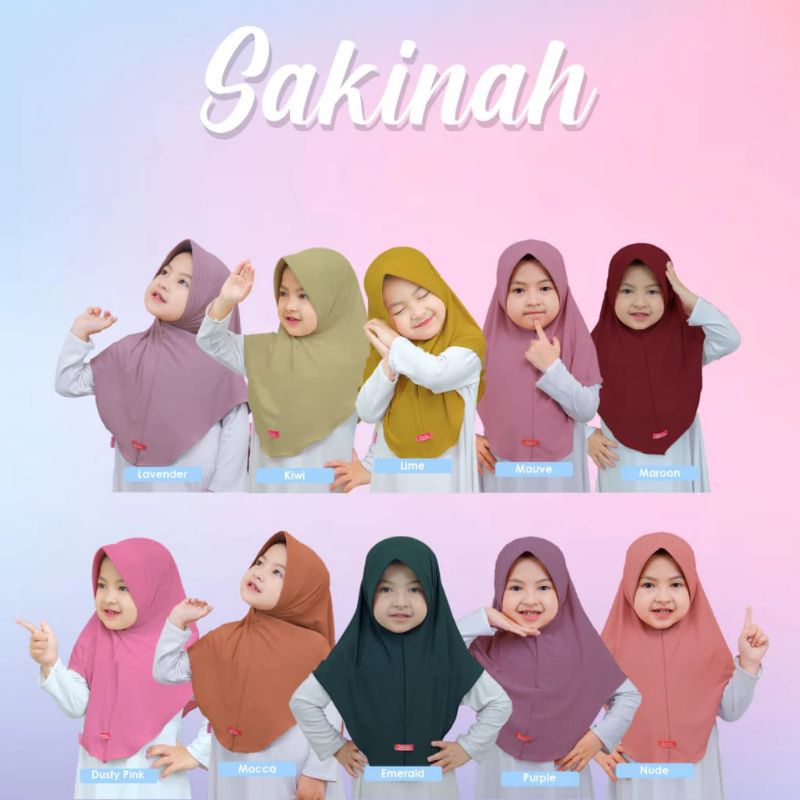 Jilbab bergo terusan Shamira Anak Jersi Premium  Hijab anak