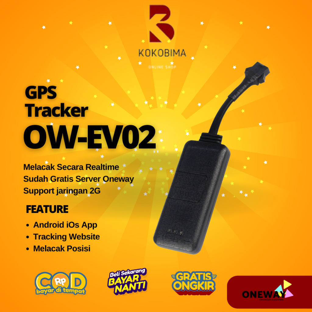 GPS Tracker Motor Mobil OneWay OW-EV02 [2G] Gratis Server