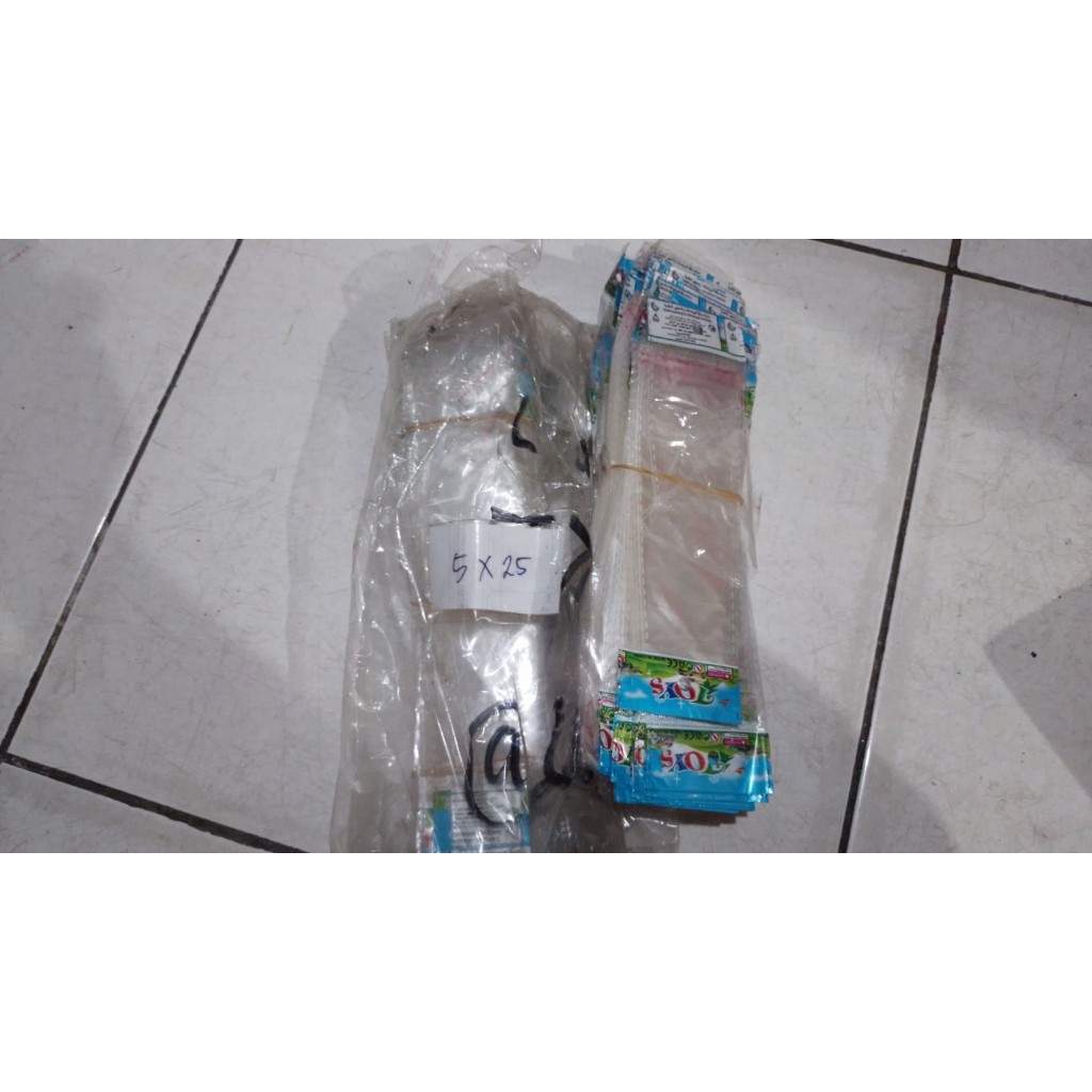 

plastik opp Bening Ukuran 5x25 isi 1000 per iket