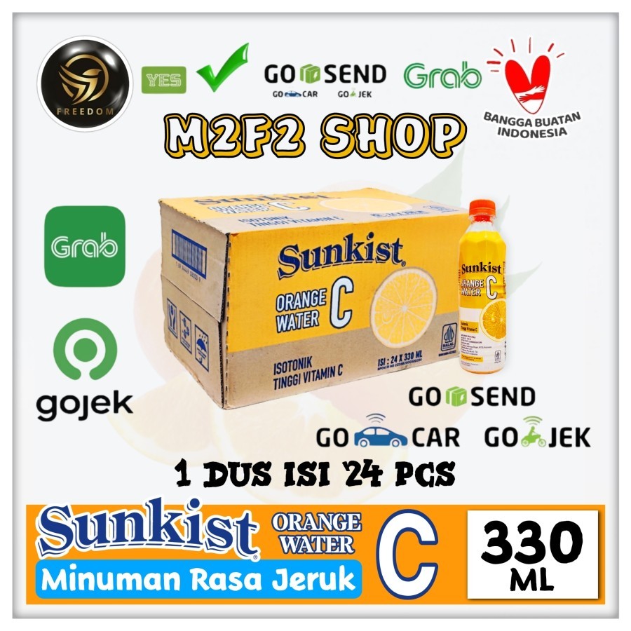 

SUNKIST Orange Jeruk Water C Isotonik Pet - 330 ml Kemasan Karton (Khusus Bluebird/Gosend/Grab)