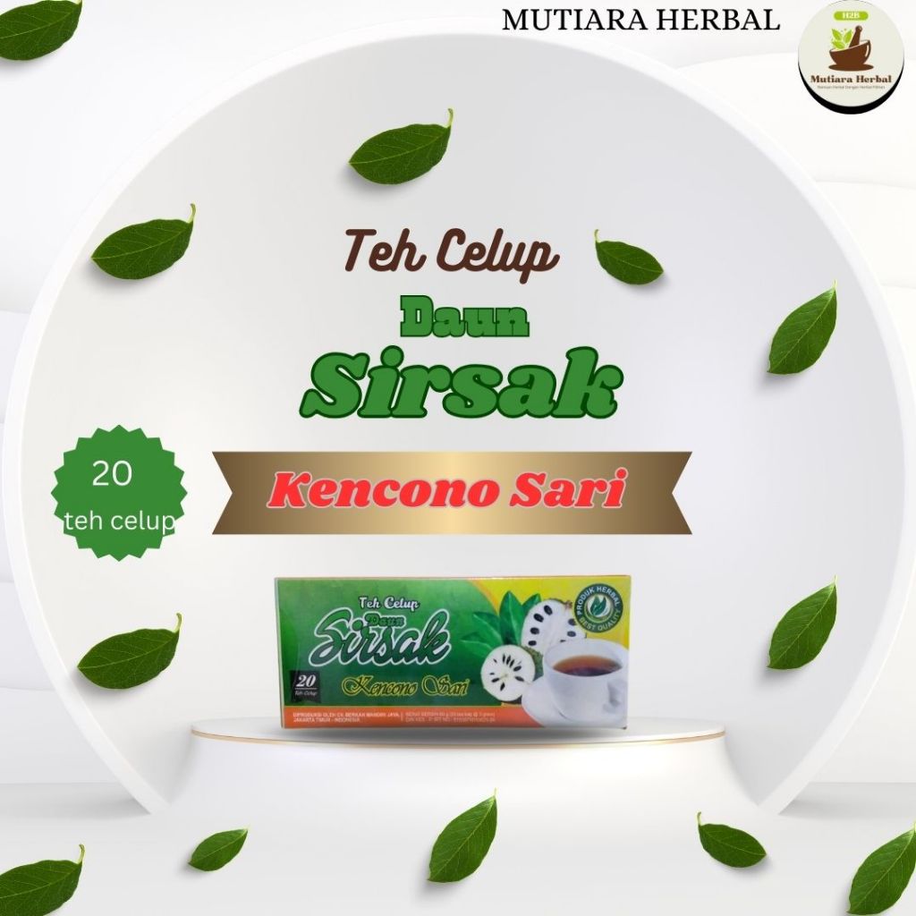 

Teh Celup Daun Sirsak kencono sari Herbal Kanker Asli Original