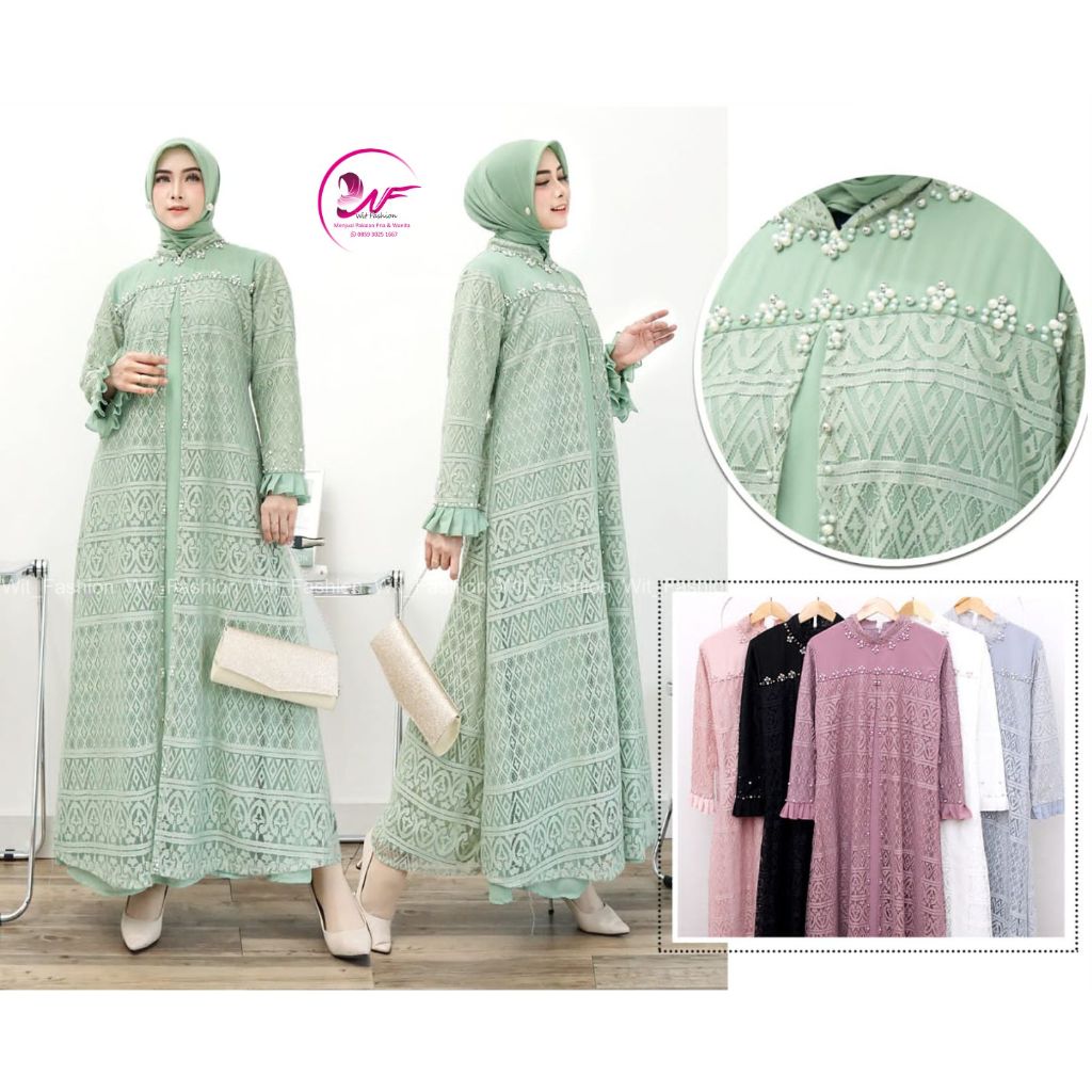 Gamis Brokat Fimela Gamis Bridresmaid Motif Terbaru