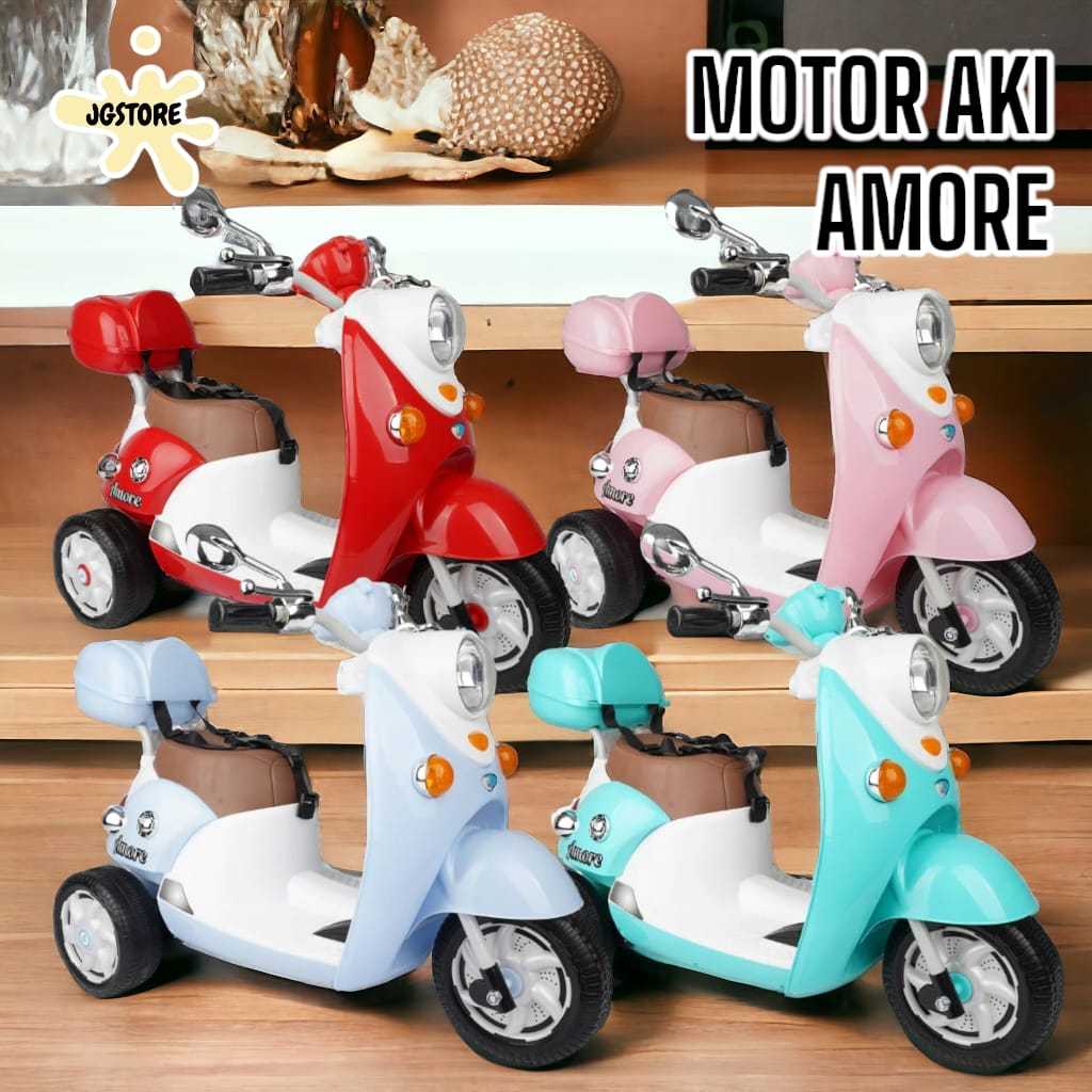 Mainan Motor Aki Anak Amore PMB dengan Remote Control