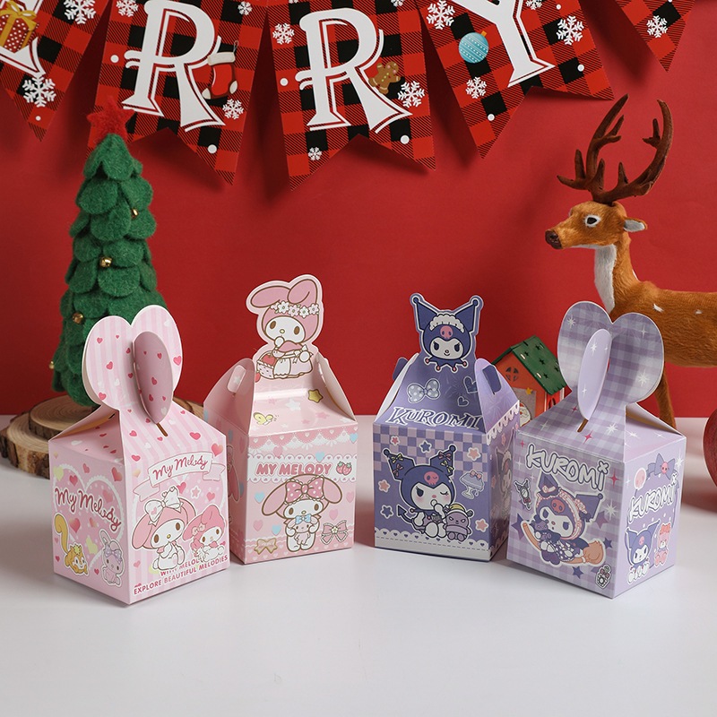 

RD (10pcs) Goodie Bag Sanrio Kuromi My Melody Kotak Bingkisan Kotak Ulang Tahun