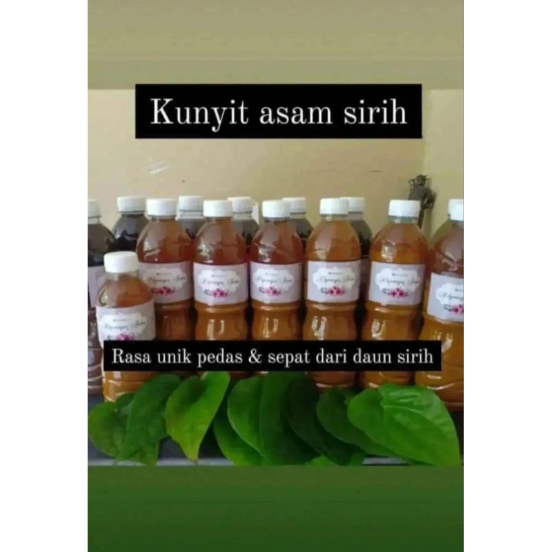 

JAMU Homemade - " NYOENYA JAMU " - KUNYIT ASAM - Fresh Made - Dengan 3 Varian - Kunyit Asam - Kunyit Asam Sirih - Kunyit Asam Mint - @600ml - Diolah dengan bahan segar berkualitas - Tanpa bahan pengawet