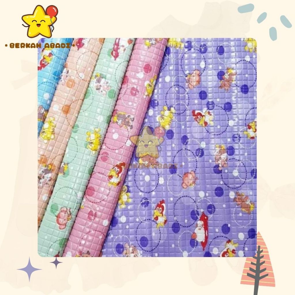 Perlak Bayi Waterproof Alas Kasur Bayi Anti Ompol Karet Motif Jumbo SNI