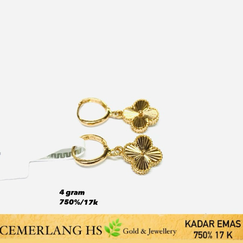 anting emas fashion 750%/17k
