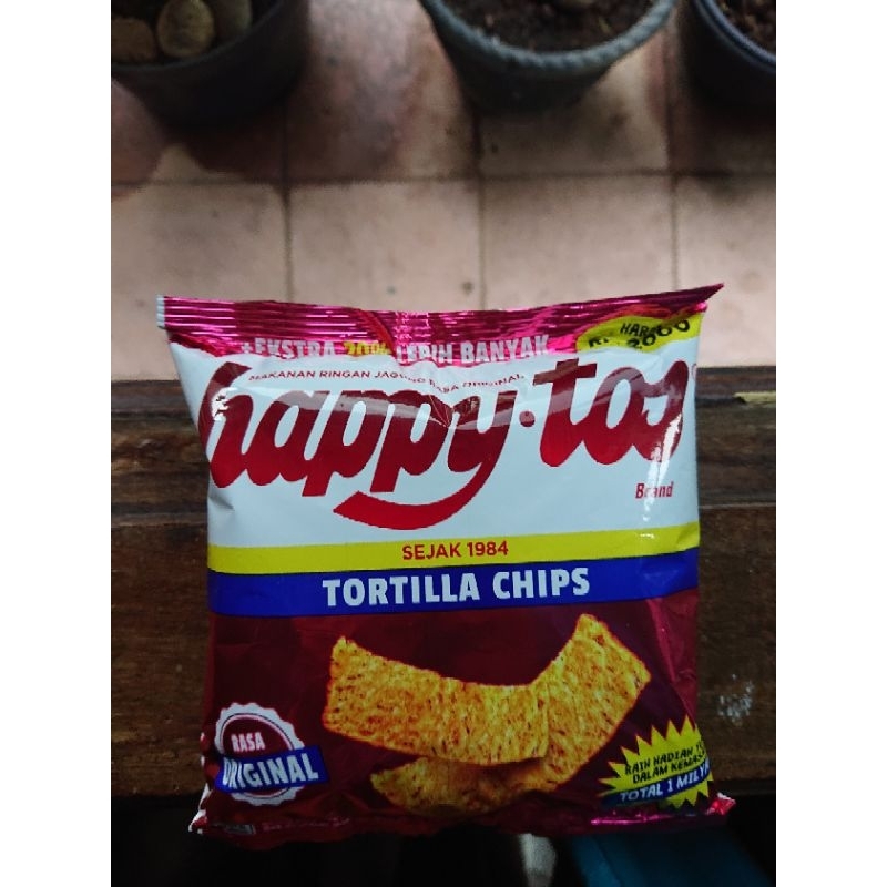 

HAPPY TOS RASA ORIGINAL / TORTILA CHIPS 30gr RENTENG isi 10pcs