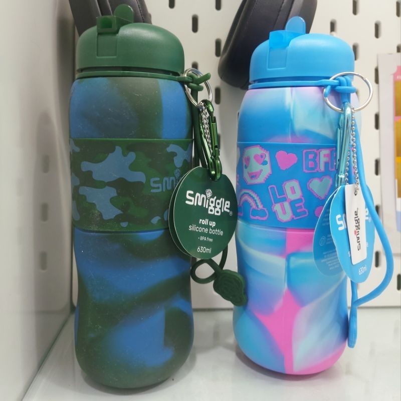 SMIGGLE Foldable Bottle original asli lipat masih baru water bottle botol minum silicone silikon ter