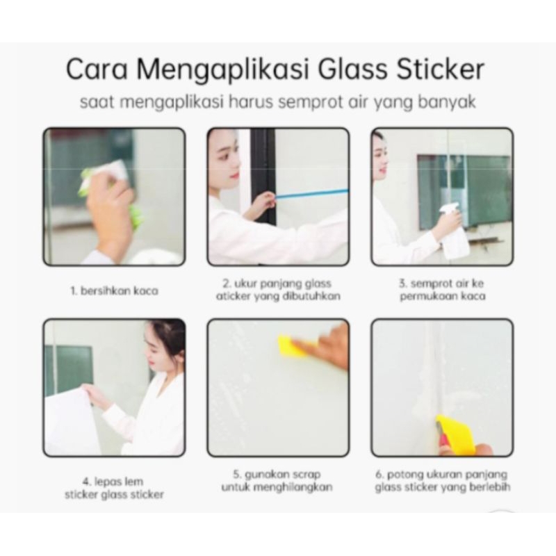 Sticker Kaca / Sandblast 45cm X 5meter Jendela Pintu Rumah