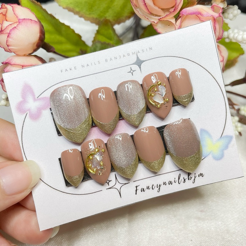 fake nails / kuku palsu banjarmasin (COKSU CAT EYE SHELL)