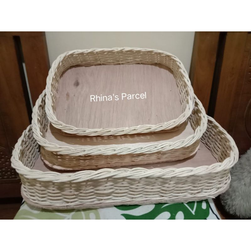 keranjang rotan kotak penges JUMBO 1set isi 3pcs UKURAN JUMBO BESAR DAN SEDANG