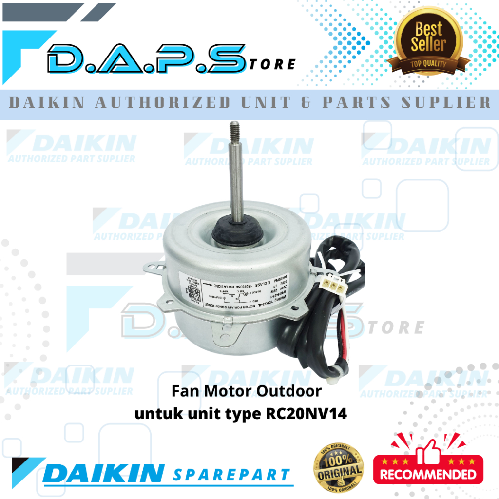 Motor Fan Outdoor - Fan Motor Outdoor AC DAIKIN Thailand 3/4 PK RC20NV14