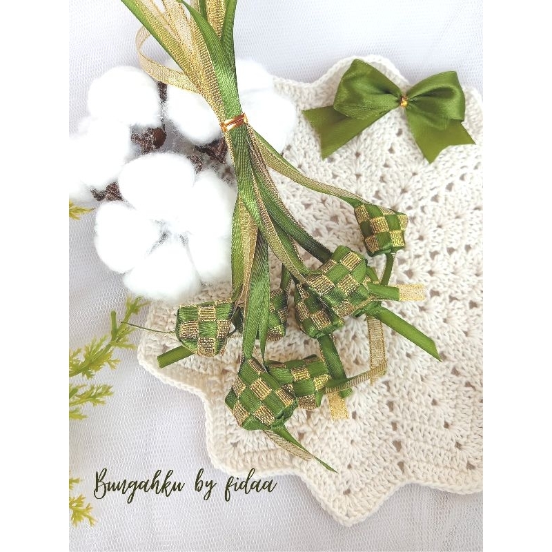 

Ketupat Pita Hiasan Idul Fitri Mini Hang tag Parcel Hampers lebaran SIZE S -+ 3CM