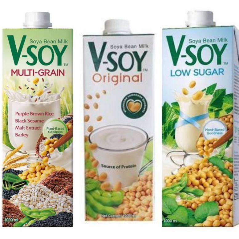 

DBD231 Terbaru Vsoy Susu Kedelai Original Multi Grain Vsoy Soya Milk 1 Liter UHT