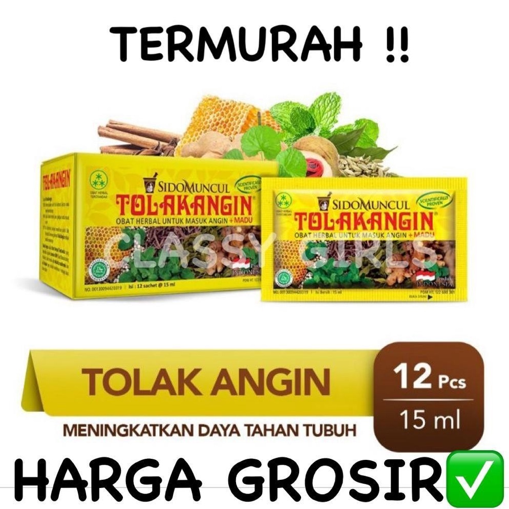

KGA167 COD TERMURAH Tolak Angin Cair Sido Muncul isi 12 Sachet