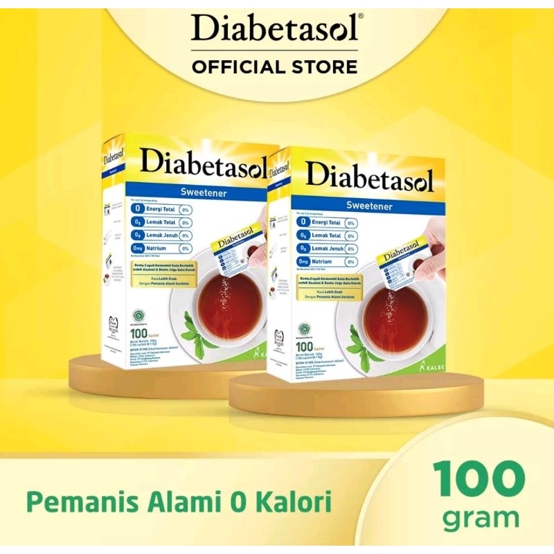 

DIABETASOL SWETENER 100'SACHET 1 KARTON ISI 24 PCS
