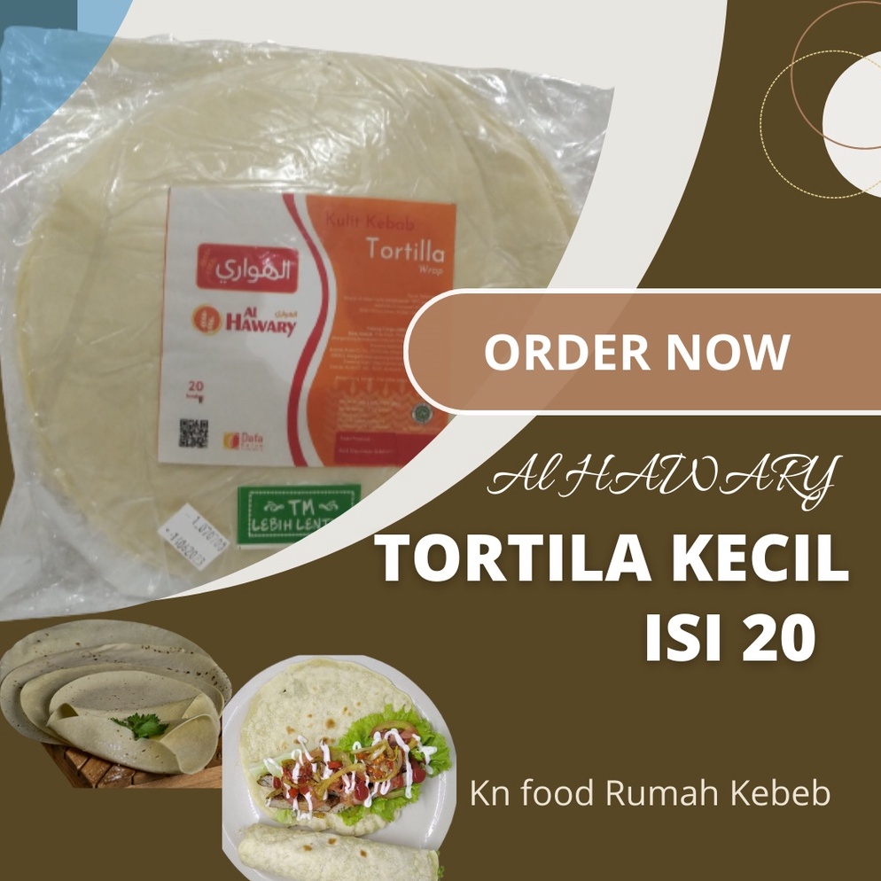 

EMN939 Ready Stok Tortila Kulit Kebab diameter 2 cm isi 2 Libanes Kecil KERTAS