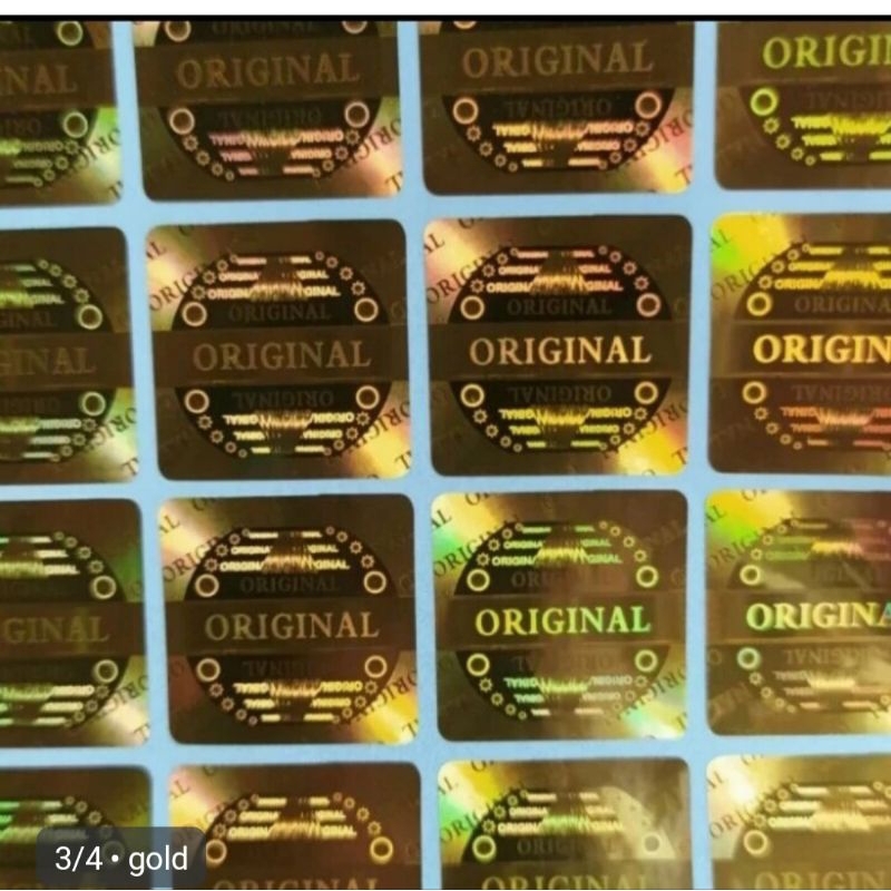 

stiker hologram original 1.6 cm new