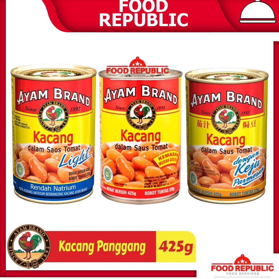 

VOR663 Star 66 AYAM BRAND BAKED BEANS 425 GR KACANG SAOS TOMAT LIGHT CHEESE TOMATO