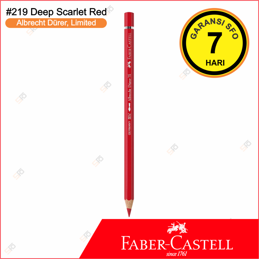 

LE Albrecht Durer Faber Castell Satuan - 219 Deep Scarlet Red - Watercolor Pencil - Limited Edition - SFO Semarang Offiial