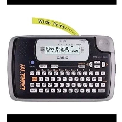 

Label Printer CASIO KL 120/Printer Label CASIO KL 120/EZ Label Printer CASIO KL 120/ORIGINAL BY CASIO