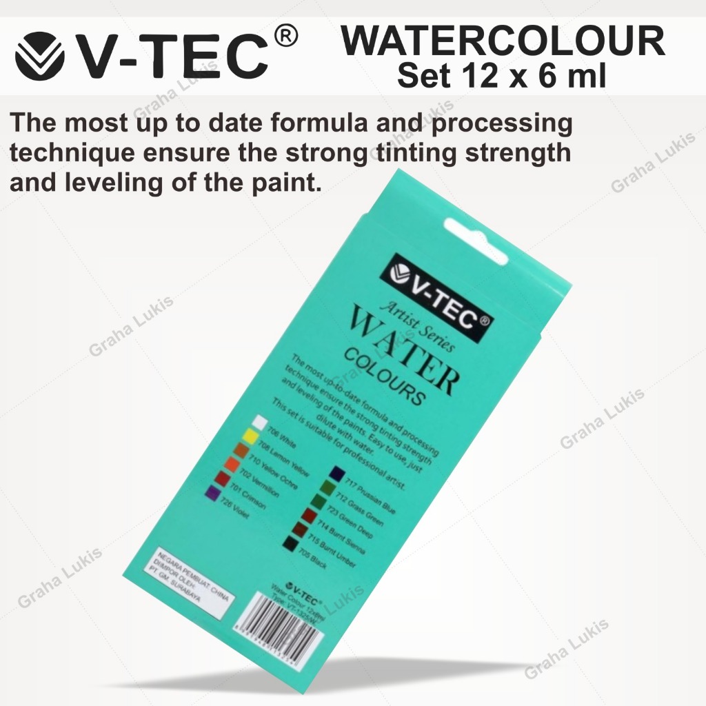 

H7Y V-Tec Watercolour 12x6ml - Cat Air merk V-Tec