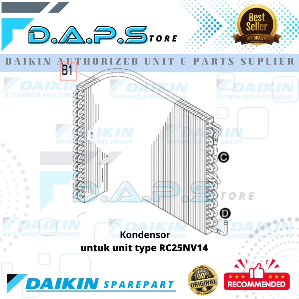 Kondensor AC DAIKIN Thailand 1PK RC25NV14