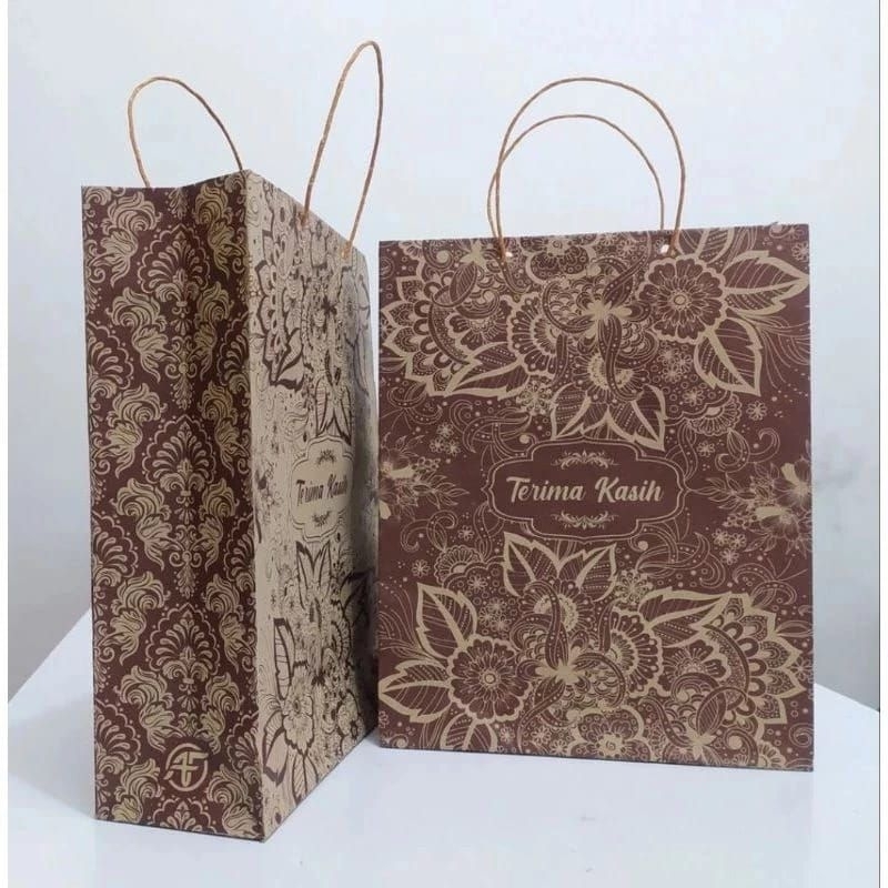 

100 pcs paperbag sovenir nikahan ukuran sedang 21×16×5 cm/paperbag hajataan