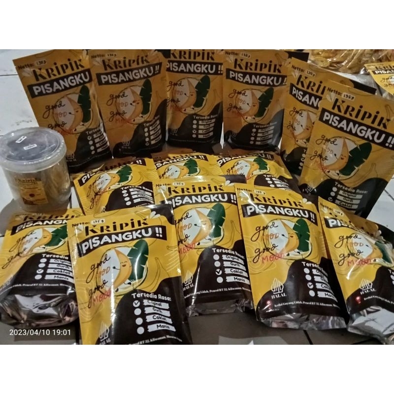 

Kripik pisangku premium rasa coklat kripik pisang koin cemilan Viral Enak kekinian suguhan lebaran